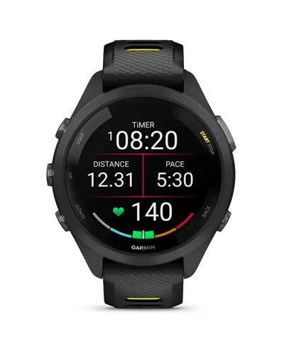 Garmin Forerunner 265S Case 42mm GPS Smartwatch Wrist-Based HR, Black/Yellow