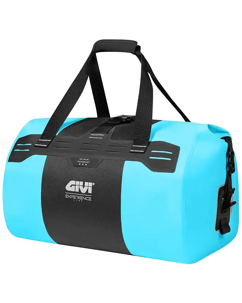 Givi Wanderlust 40 Liters Experience Line Waterproof Duffle Bag, Light Blue