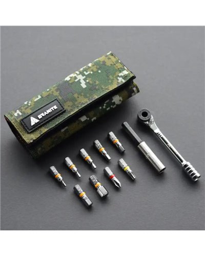 Granite Rocknroll - Bicycle Repair Tool Set, Cordura, Green Camo