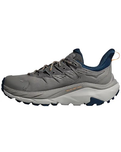 Hoka One One Kaha 2 Low GTX Gore-Tex Men's Hiking Shoes, Galactic Grey/Stardust (Nabuk Leather)