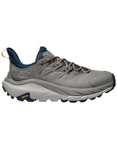 Hoka One One Kaha 2 Low GTX Gore-Tex Men's Hiking Shoes, Galactic Grey/Stardust (Nabuk Leather)