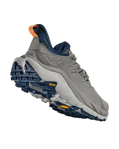 Hoka One One Kaha 2 Low GTX Gore-Tex Men's Hiking Shoes, Galactic Grey/Stardust (Nabuk Leather)