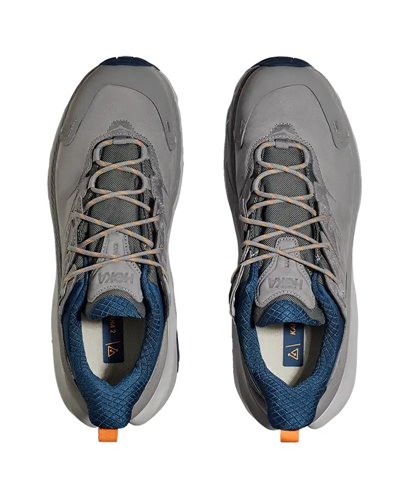 Hoka One One Kaha 2 Low GTX Gore-Tex Men's Hiking Shoes, Galactic Grey/Stardust (Nabuk Leather)