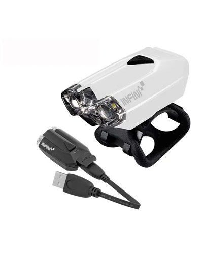 Infini Luce Anteriore Lava, 2 Led a Luce Bianca, Attacco USB Bianco