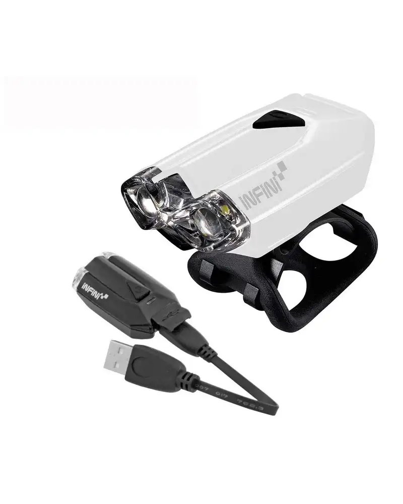Infini Lava Front Light With 2 White Leds. USB Rechargeable. White