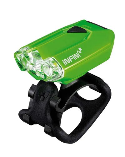 Infini Luce Anteriore Lava, 2 Led a Luce Bianca, Attacco USB Verde
