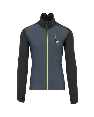 Karpos Lavaredo Fleece Pile Trail Running Uomo, Ardesia Scuro/Nero