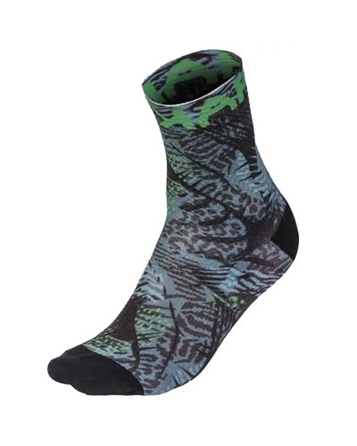 Karpos Green Fire Men's Cycling Socks, Dark Grey/Green Fluo