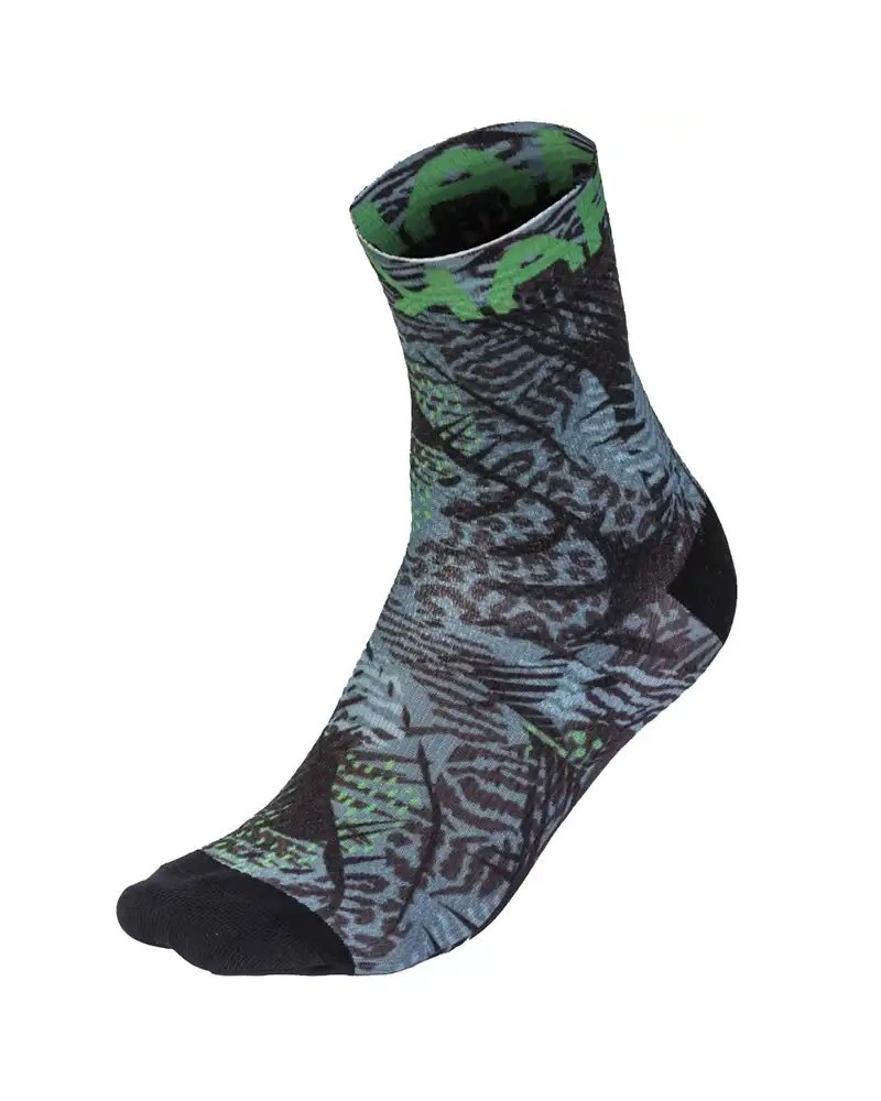 Karpos Green Fire Men's Cycling Socks, Dark Grey/Green Fluo