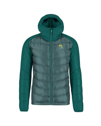 Karpos Focobon Giacca Piumino con Cappuccio Uomo, North Atlantic/Balsam