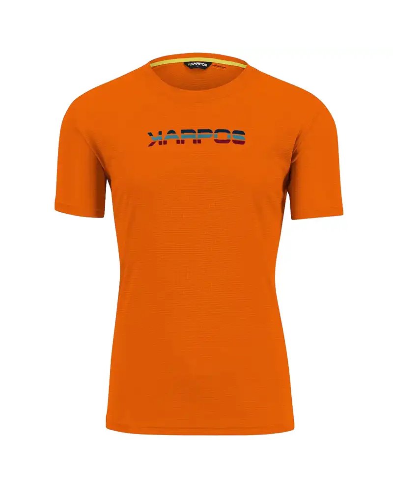 Karpos Loma Men's T-Shirt, Scarlet Ibis/Larkspur/Outer Space