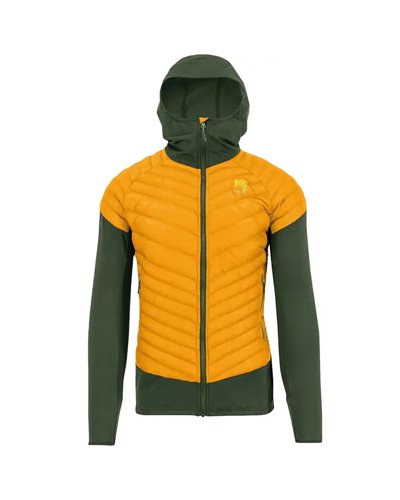 Karpos Sass De Mura Giacca Ibrida con Cappuccio Uomo, Radiant/Rifle Green
