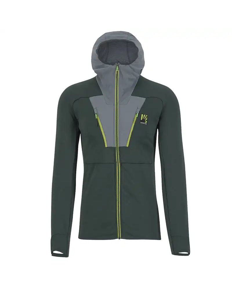Karpos Highest Men's Hoodie Fleece, Forest/North Atlantic