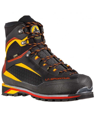 La Sportiva Trango Tower Extreme GTX Gore-Tex Men's Crampon Compatible Mountaineering Boots, Black/Yellow