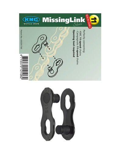 KMC Giunto Catena 11Velocita Riutilizzabile, Silver