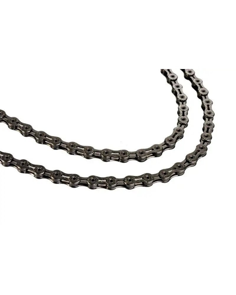 KMC Catena 10V X10Sl, Trattamento Diamond Like Coating, 116 Maglie, Nero-Rosso