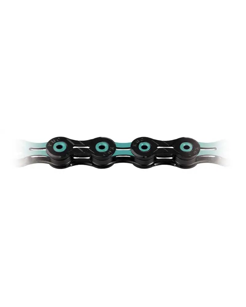 KMC Catena 11V X11Sl, Trattamento Diamond Like Coating, Nero-Celeste Bianchi