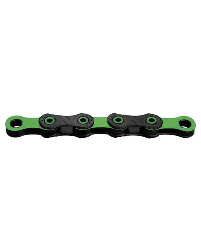 KMC Chain 12S Dlc, Diamond Like Coating, Black/Green