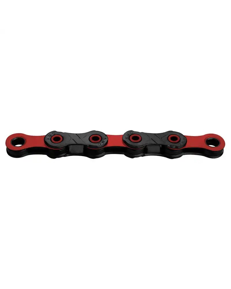 KMC Catena 12V Dlc, Trattamento Diamond Like Coating, Nero/Rosso