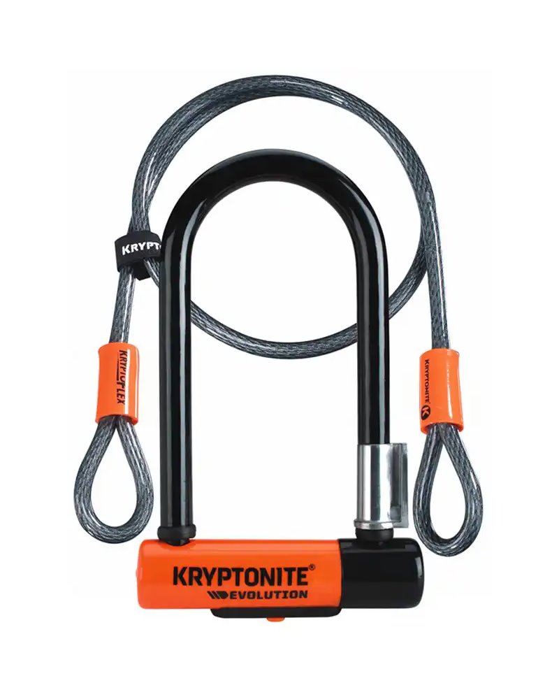 Kryptonite U-Lock Evolution Mini-7 Lucchetto Bici con Cavo