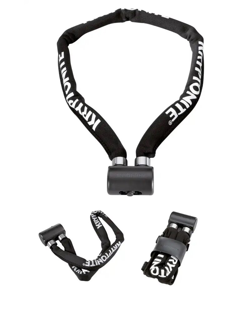 Kryptonite Keeper 695 Chain Flexible Compact, 6mm Hardened Steel Chain Links, Lenght 95mm, With 2 Wafer Style Keys