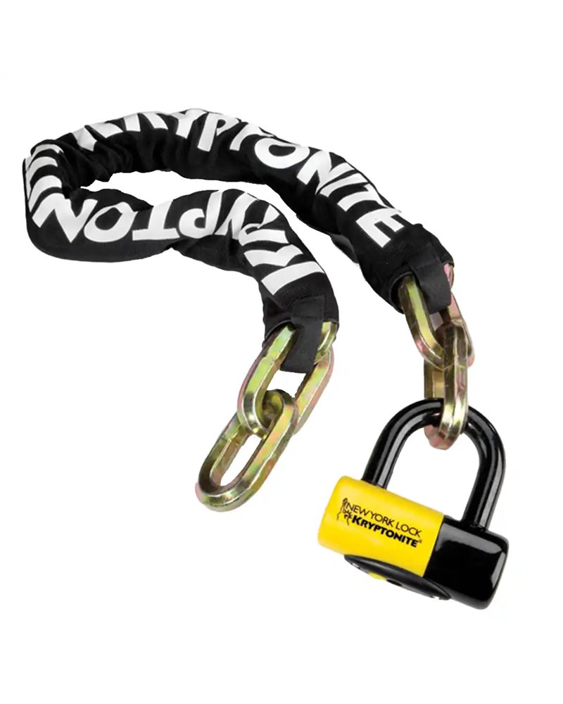 Kryptonite Chain New York Fahgettaboudit 1410/Lock New York - Black Yellow