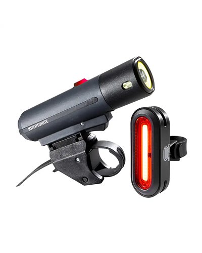 Kryptonite Kit Luci Alley F-650 (650 Lumen) + Avenue R-50 COB - Nero
