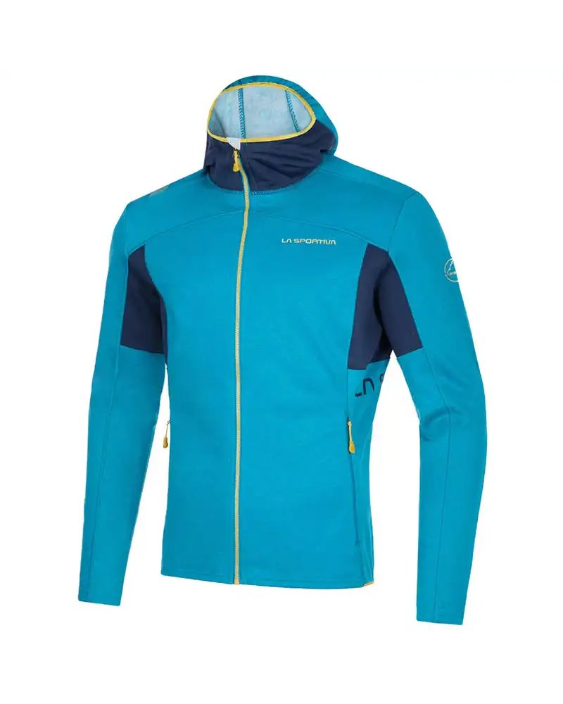 La Sportiva Cosmic Felpa Mid Layer Scialpinismo Uomo, Crystal/Night Blue