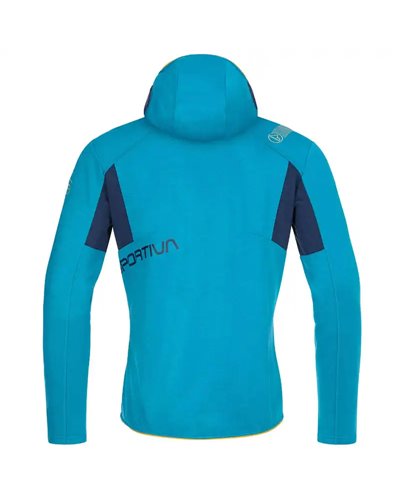 La Sportiva Cosmic Felpa Mid Layer Scialpinismo Uomo, Crystal/Night Blue