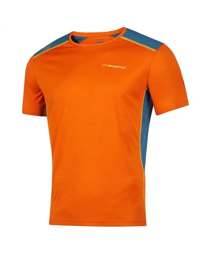La Sportiva Embrace Maglia Maniche Corte Uomo, Hawaiian Sun/Storm Blue