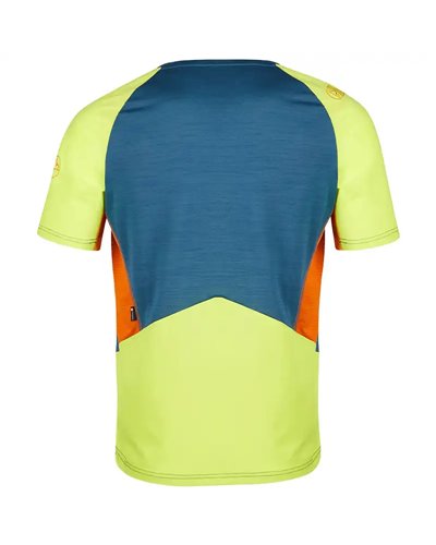 La Sportiva Compass Maglia Maniche Corte Uomo, Storm Blue/Lime Punch