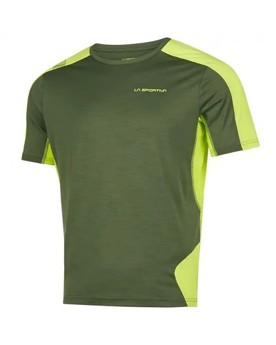 La Sportiva Compass Maglia Maniche Corte Uomo, Forest/Lime Punch