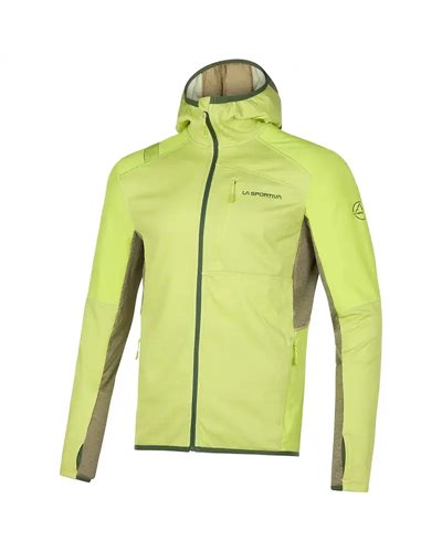La Sportiva Exixtence Men's Hoody Fleece, Lime Punch/Turtle