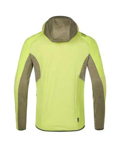 La Sportiva Existence Hoody Pile con Cappuccio Uomo, Lime Punch/Turtle