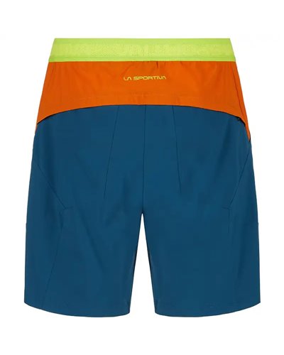 La Sportiva Guard Men's Hiking Packable Short, Storm Blue/Hawaiian Sun