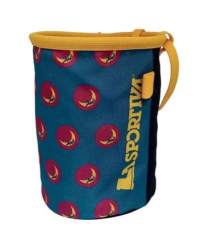 La Sportiva Climbing On The Moon Chalk Bag, Turquoise/Yellow