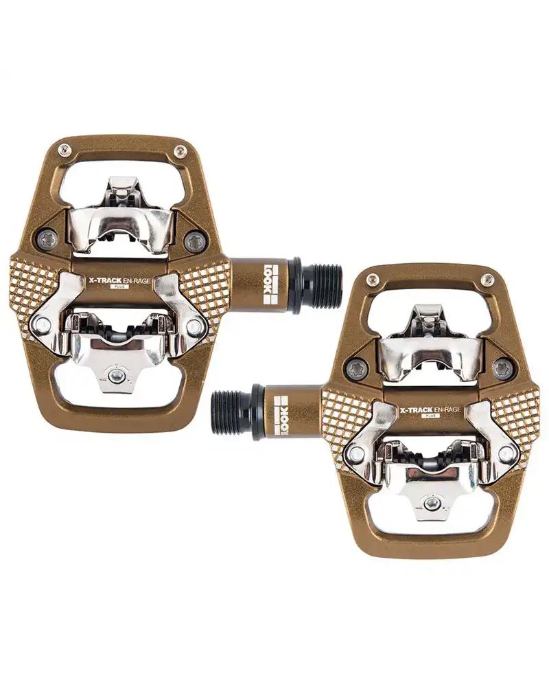 Look X-Track En-Rage Plus Bronze Pedali Bici MTB con Tacchette