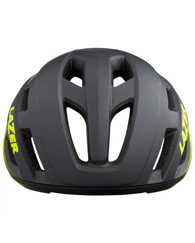 Lazer Strada KinetiCore Road Cycling Helmet, Matte Dark Grey/Flash Yellow