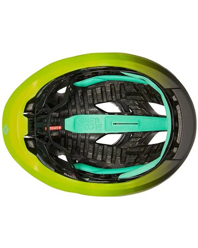 Lazer Strada KinetiCore Road Cycling Helmet, Matte Dark Grey/Flash Yellow