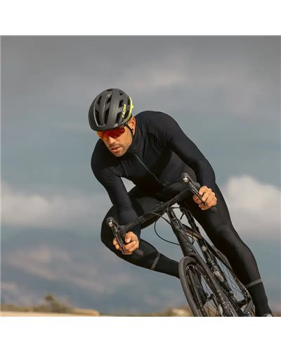 Lazer Strada KinetiCore Road Cycling Helmet, Matte Dark Grey/Flash Yellow