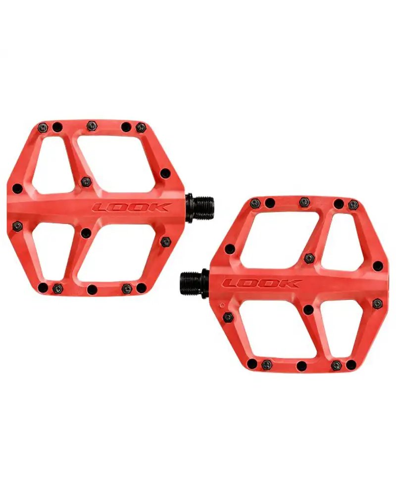Look Trail Fusion Pedali Bici MTB, Rosso