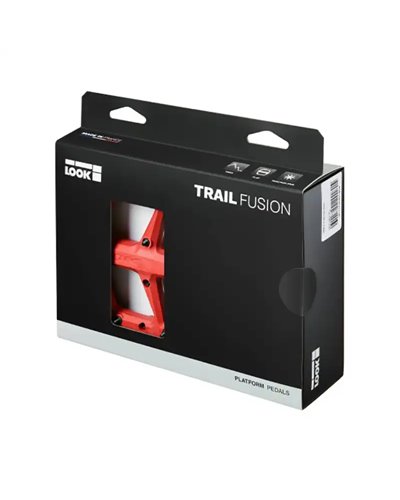 Look Trail Fusion MTB Flat Pedals, Red
