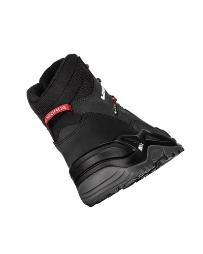 Lowa Renegade MID GTX Gore-Tex Men's All Terrain Classic Boots, Black/Ruby Red