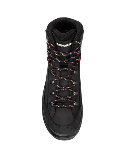 Lowa Renegade MID GTX Gore-Tex Scarponi Uomo, Nero/Rosso Rubino