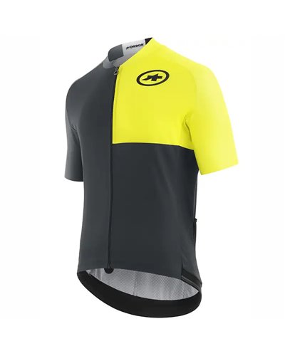 Assos Mille GT Stahlstern Men's Short Sleeve Full Zip Cycling Jersey, Optic Yellow