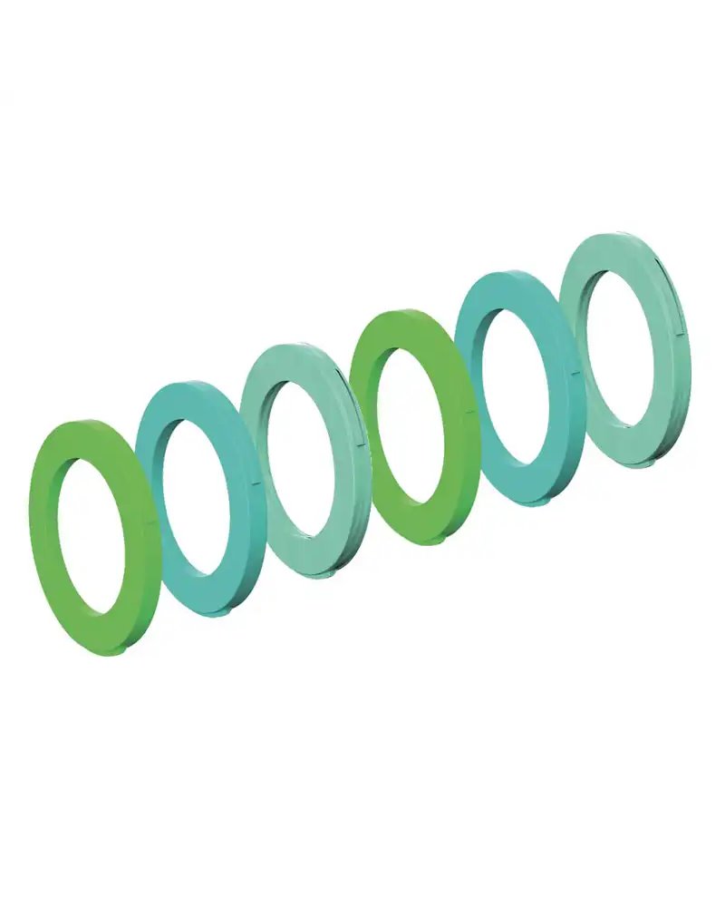 Magura Cover Kit Caliper, 2 Piston, From My2015 (Neon Green, Cyan, Mint Green) (Pu = 6 Pieces)