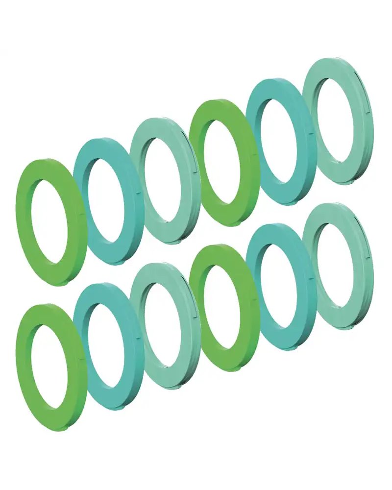 Magura Cover Kit Caliper, 4 Piston, From My2015 (Neon Green, Cyan, Mint Green) (Pu = 12 Pieces)