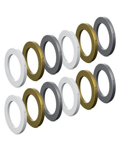 Magura Kit di Coperture per Pinza Freno, Pinza a 4 Pistoncini, Dal Ma2015 (Bianco, Oro, Argento) (Conf.  12 pz)