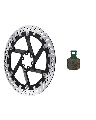 Magura Mt Estop Optimized Kit 220/P - 8.S: Disco Freno Mdr-P,  220 mm, a 6 Fori e Pastiglia Freno 8.S, Sport (Conf.  1 Set)