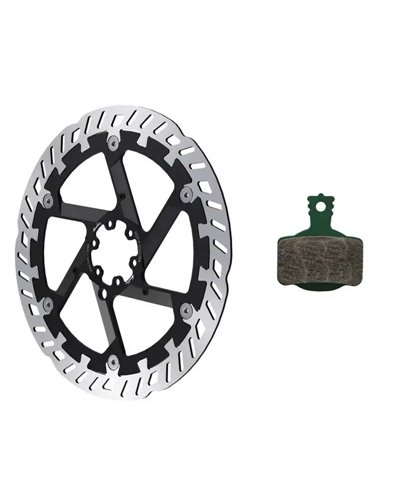 Magura Mt Estop Optimized Kit 220/P - 7.S: Disco Freno Mdr-P,  220 mm, a 6 Fori e Pastiglia Freno 7.S, Sport (Conf.  1 Set)